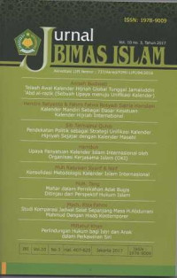 JURNAL BIMAS ISLAM/ Akreditasi LIPI Nomor:737/Akred/P2MI-LIPI/04/2016