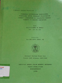 Pengaruh Kepercayaan Tradisional Pendulang Intan Terhadap Pelestarian Fungsi Lingkungan Di Kabupaten Daerah Tingkat II Banjar Martapura