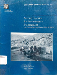 Setting Priorities for Environmental Management: an application to the mining sector in Bolivia