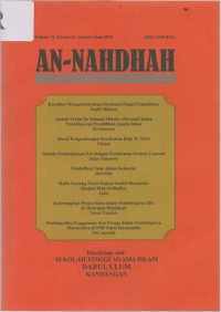 Jurnal Ilmiah keagamaan dan Kemasyarakatan: An-Nahdhah Volume 11