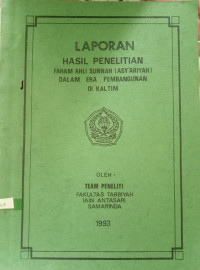 Faham Ahli Sunnah (Asy'Ariyah) Dalam Era Pembangunan Di Kaltim